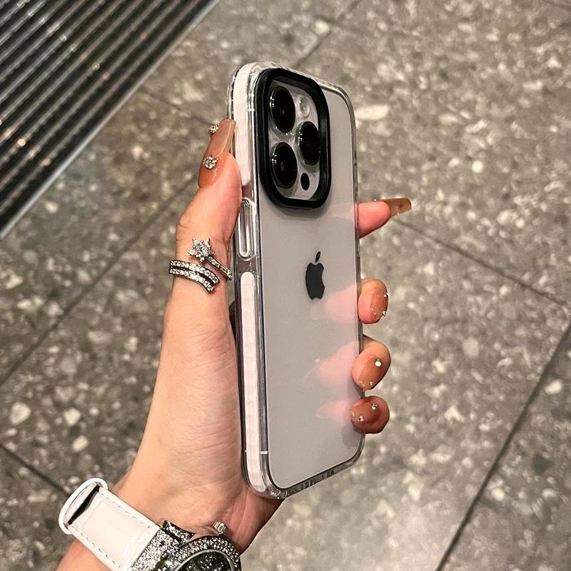 Luxury Transparent Phone Case For For Iphone 11 12 13 14 15 16 17 Pro Max Plus Air Clear Bumper Back Cases Cover