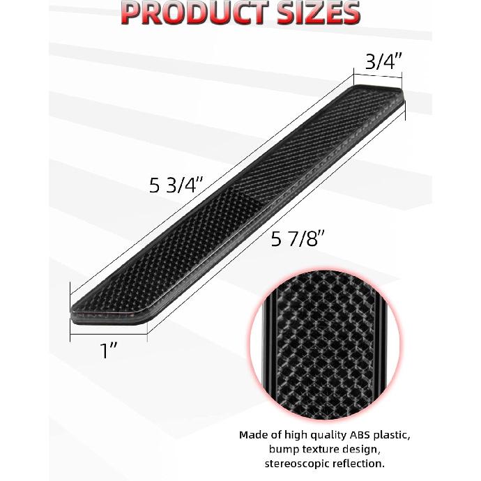 Amazicha Black Reflectors Hard Saddle Bag Latch Cover Reflectors Compatible for Harley Touring Street Glide Electra Glide Road Glide Road King