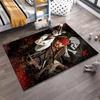 Pirate-Themed Carpet with Skull1Crossbones1Red Parrot1and Fiery Background Suitable for use as an anti-slip1 for1room and bedroom sofas
