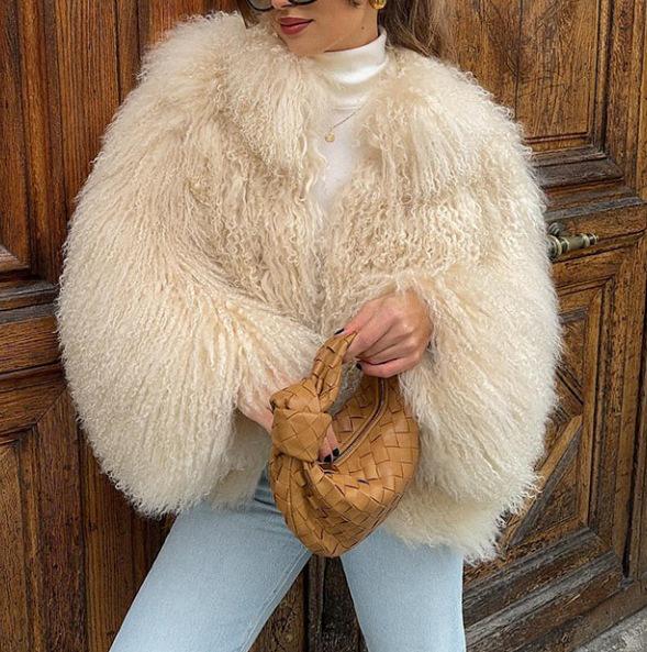 Available Now: 2024 Women's Fashion Solid Color Faux Fur Coat - Warm, Fuzzy, Long Sleeve Winter Outerwear.