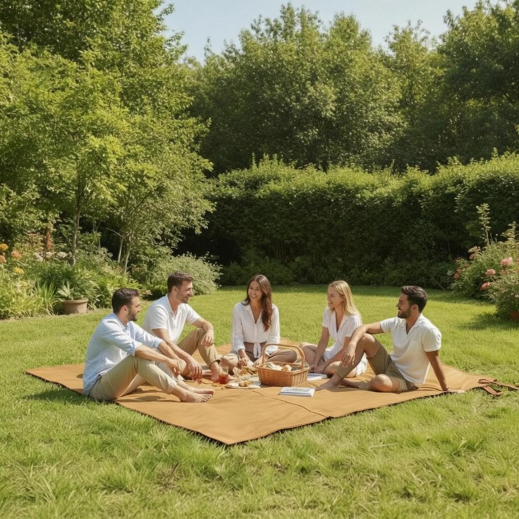 Portable Outdoor Waterproof Pad 600D Oxford PVC Park Picnic Blanket Foldable