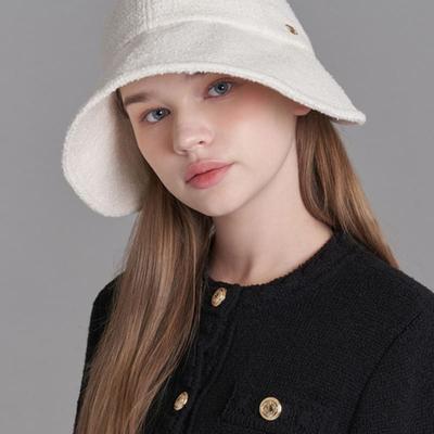 Chapeau Bonnet Large en Tweed SABLE BLANC Bailen (3 couleurs)