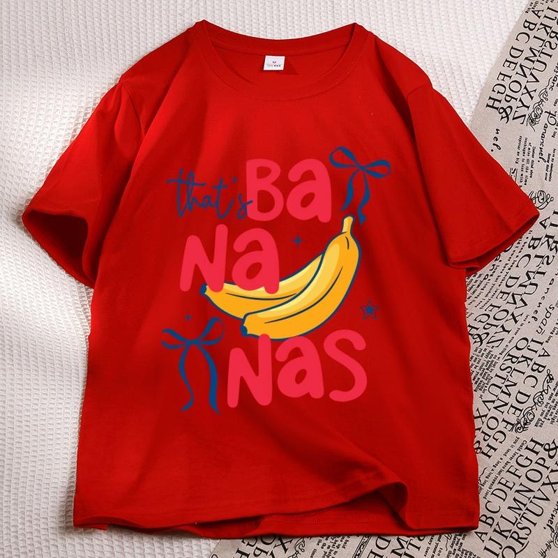 Thats Bananas T Shirts Summer Fruit Tshirt Retro Graphic Tee Banana Graphic Tee Trendy O Neck Short Sleeve Tshirts Clothing
