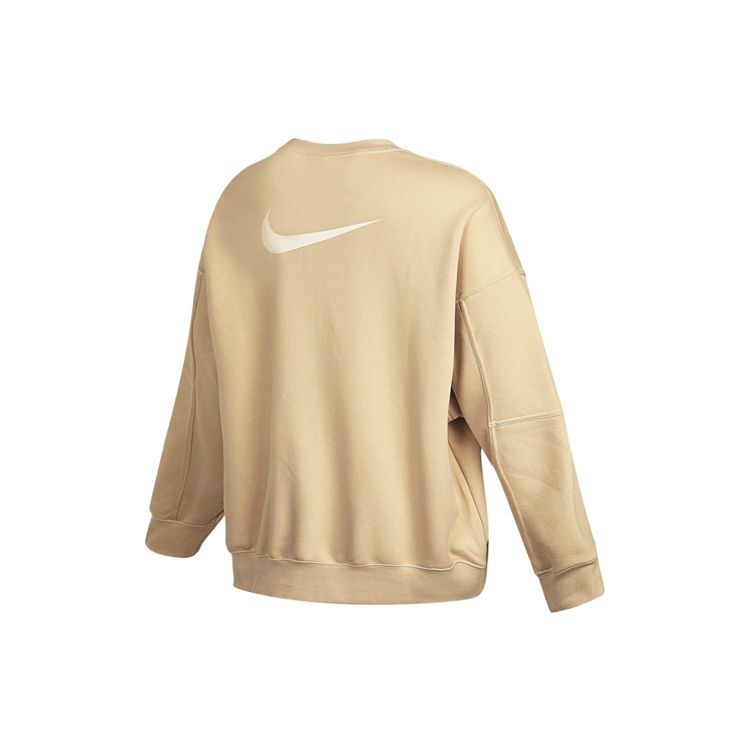 Nike Casual Loose Round Neck Long Sleeve Sweatshirt Women Sweatshirt Beige DD5611-206
