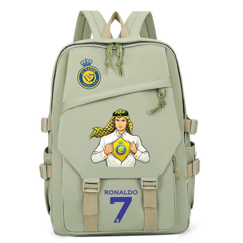 Football Star Ronaldo Surrounding Cr7 Printing Student Schoolbag Trend Backpack To Reduce The Burden And Large Capacity