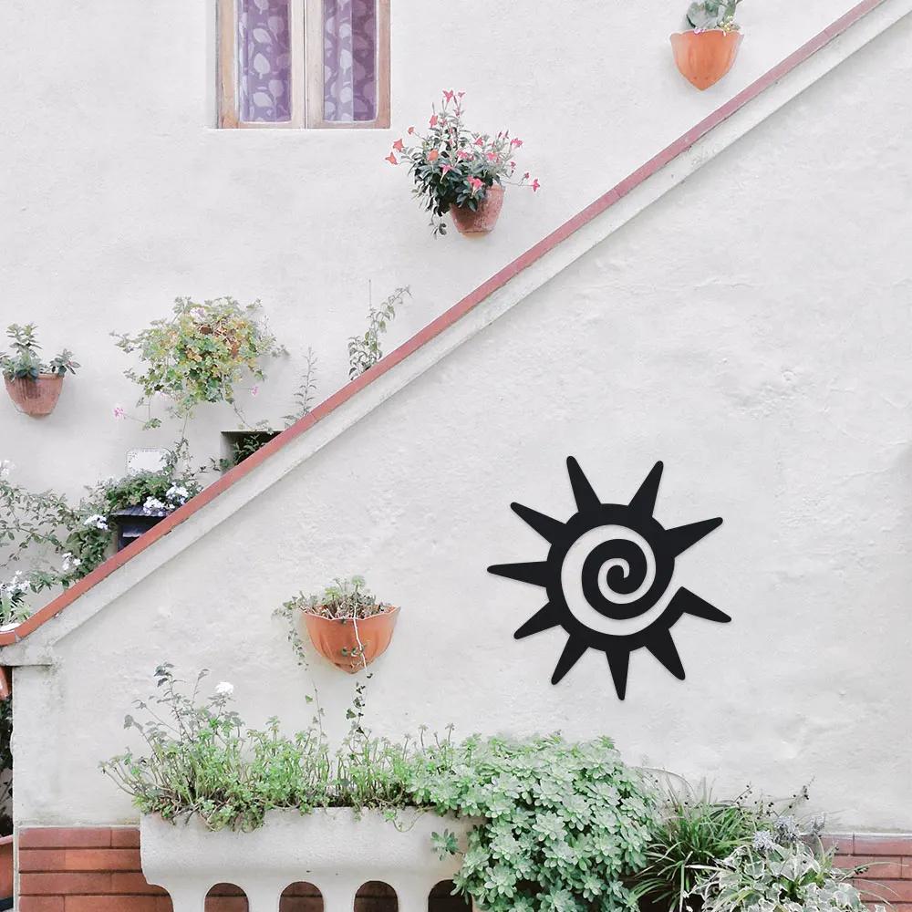 1pc Metal Sun Wall Art Rustic Kokopelli Sculpture Southwestern Decor for Indoor Outdoor