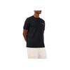 Solid Color Round Neck Drop Shoulder Casual Short Sleeve T-Shirt Men Tops Black 3D1TN3-1JOCZ-0966