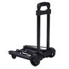 2 Rounds Folding Hand Truck Black Small Lightweight Cart Portable Telescopic Dolly Backpack Luggage Travel Moving Shopping Cart