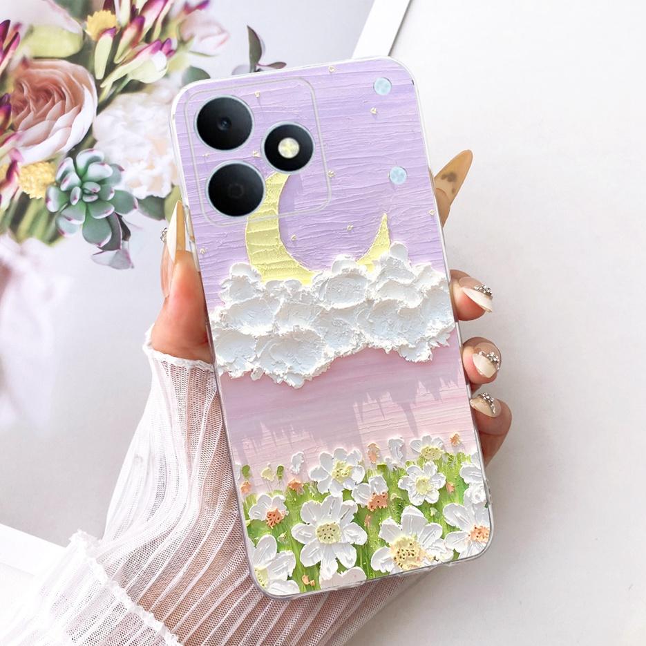 For Realme Note 80 4G Case RMX5388 Cute Cat Flowers Painted Cover Soft Silicone Case For Realme Note 80 Note80 Back Cover Fundas