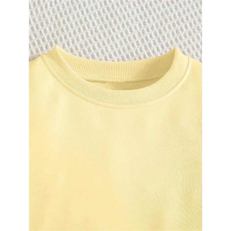 Kids Crewneck Sweatshirt, Cute Little Rabbit Animal Graphic Print, Soft Stylish Pullover Tops for Spring & Autumn
