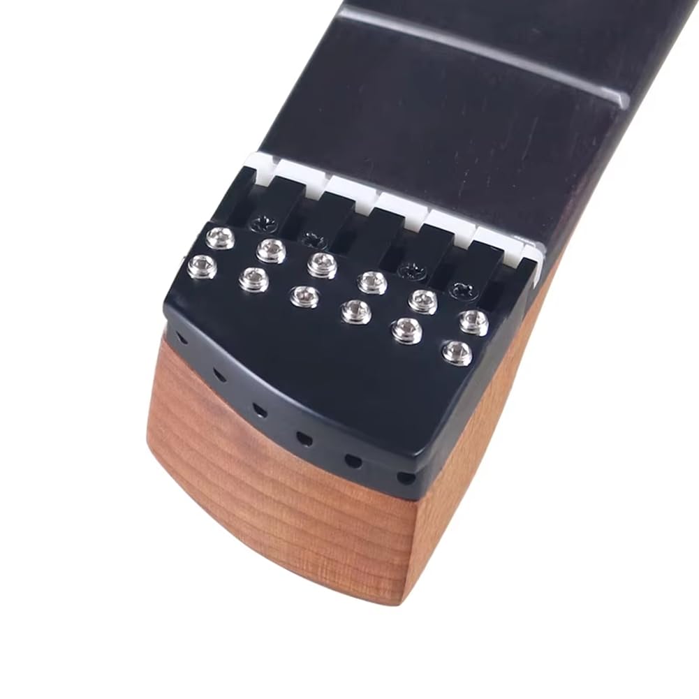 Zndhgdfe Travel Electric Guitar Neck Headless Low-Profile Canadian Maple 24 Frets Rosewood Fingerboard 5.6cm Width