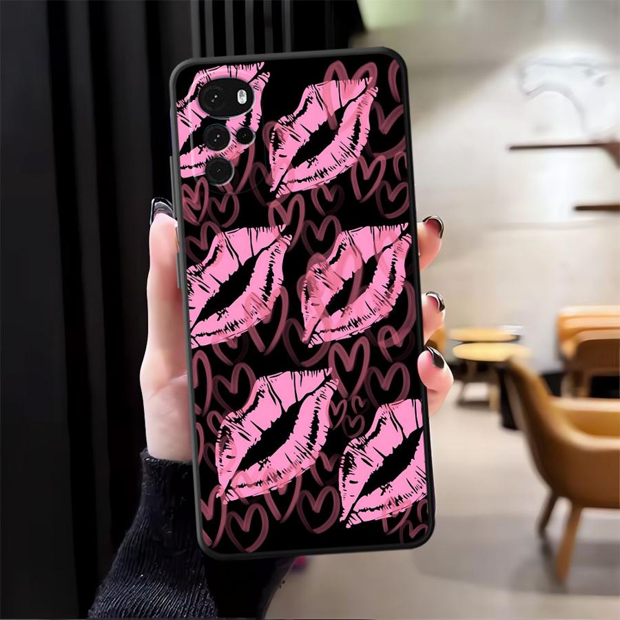 

Case for Motorola Moto G52 Edge 20 Pro 30 Lite G32 G51 G73 G71 G22 Edge40 G50 G53 G30 G60s Phone Cover Creativity Lip Print Motorola Moto G71 5G