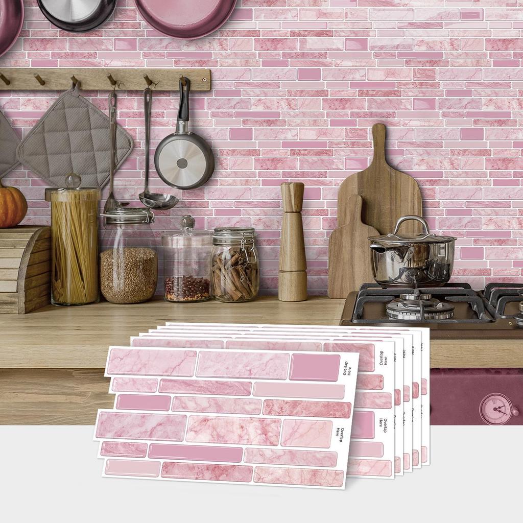 Meiji 3D Waterproof Self-Adhesive Wall Sticker for Kitchen & Bathroom Renovation