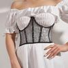 Gilet esterno da pendolare con spalline Corsetto a vita con perline Corsetto Petto Anello d'acciaio Stecca Fascia dimagrante per la vita