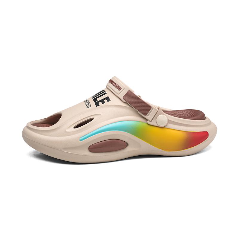 

Модные горячие продажи летних мужских тапочек Модные мужские нескользящие пляжные туфли на платформе EVA для отдыха на открытом воздухе Мужские сандалии Классические мягкие парные тапочки 44-45 коричневый