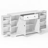 Kitchen Cabinet Multifunctional Buffet 138cm Sideboard with Drawer Shelf Doors And Adjustable Shelves Buffet Modern Design Anti-Tip Protection