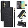 Fe S24 Galaxy Samsung For S24 S23 Ultra S22 S21 Plus A06 A16 A05 A05s A15 A25 A35 A55 A54 A34 A24 Wrist Strap Wallet Cover Case