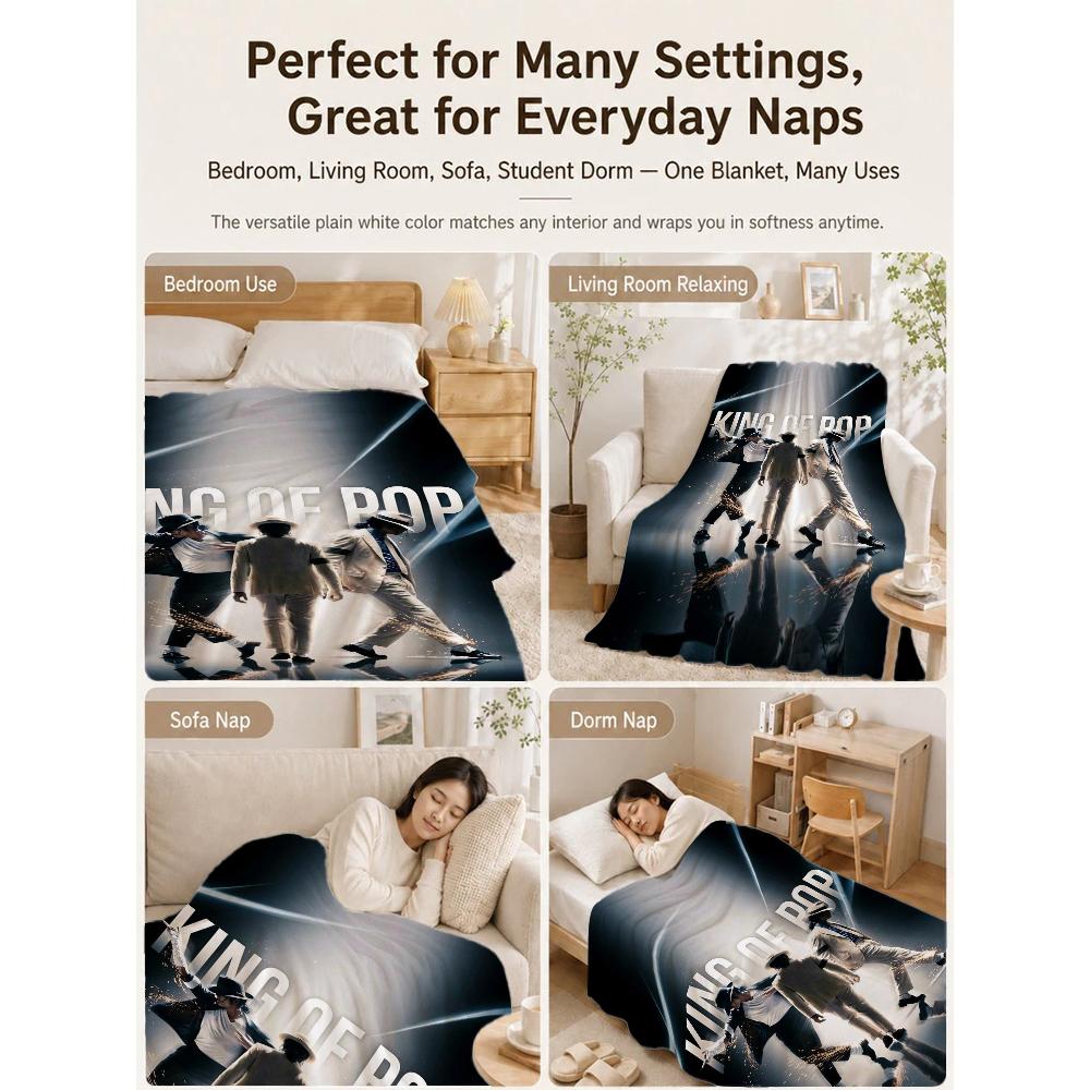 Pop Tribute Pattern Blanket Allseason Fleece Blanket For Bedroom Sofa Bed Home Party Decor New Year Gift