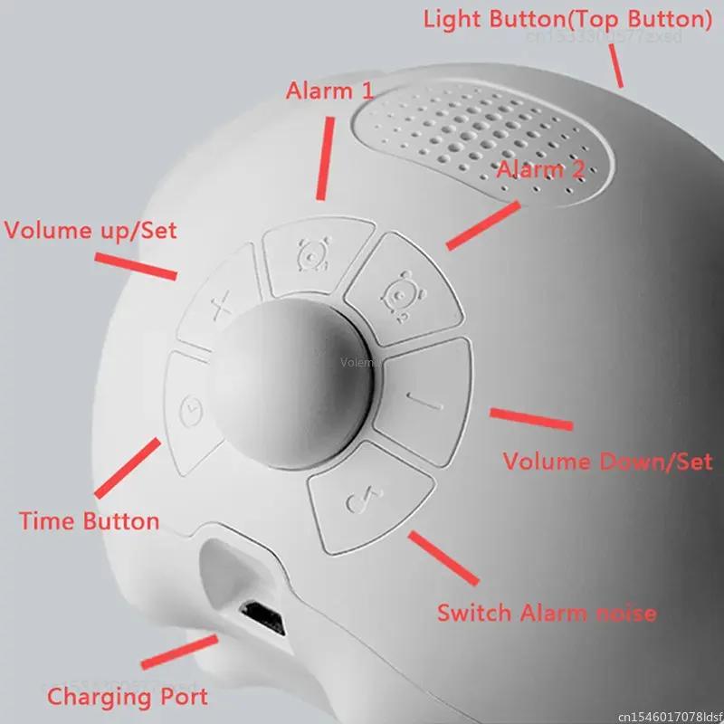 Mijia Cute Expression Alarm Clock Snooze Child Kids Digital Alarm Clocks Voice Control Intelligence LED Night Light Alarm Clock