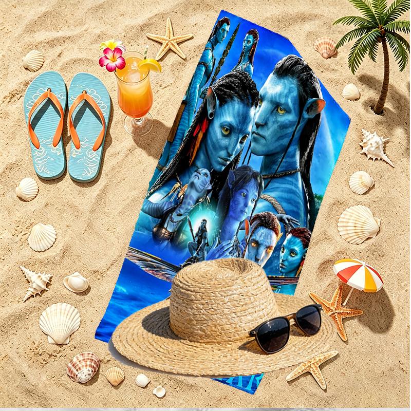Avatar Print Beach Towel, Versatile Lightweight Absorbent Beach Towel for Pool Surf Yoga Bathroom, Perfect Birthday Holiday Gift