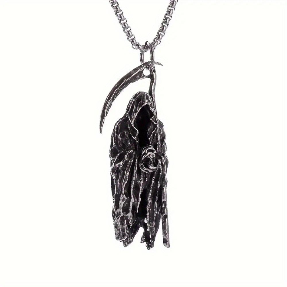 

New Death Skull Necklace Coldwind Bundy European Party Accessories American Sweater Chain Halloween Bully Men and Women Pendant