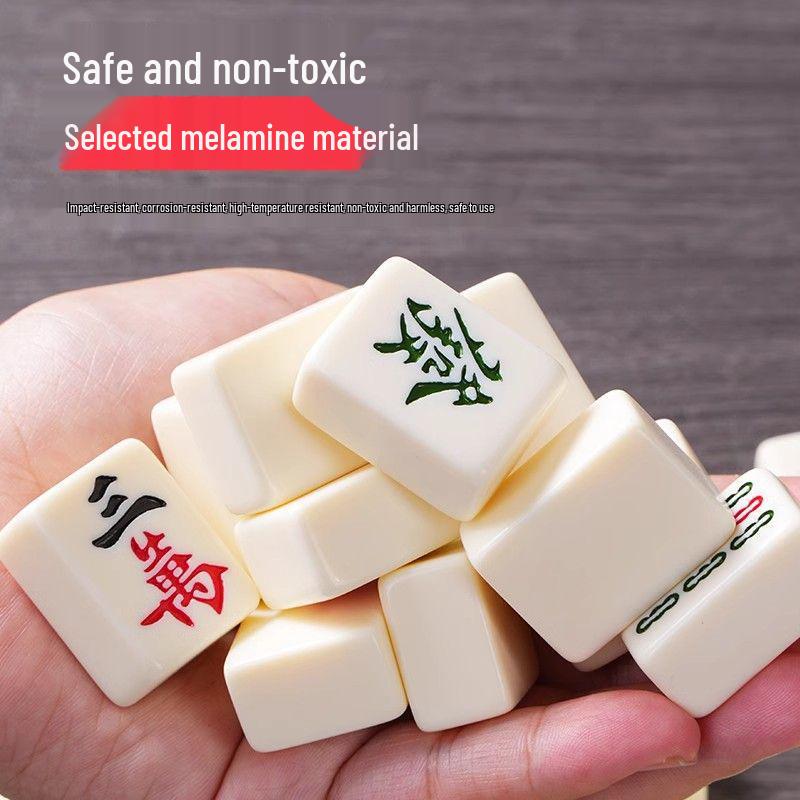 Compact Hand-Rubbed Mini Mahjong Set for Travel & Outdoor Use