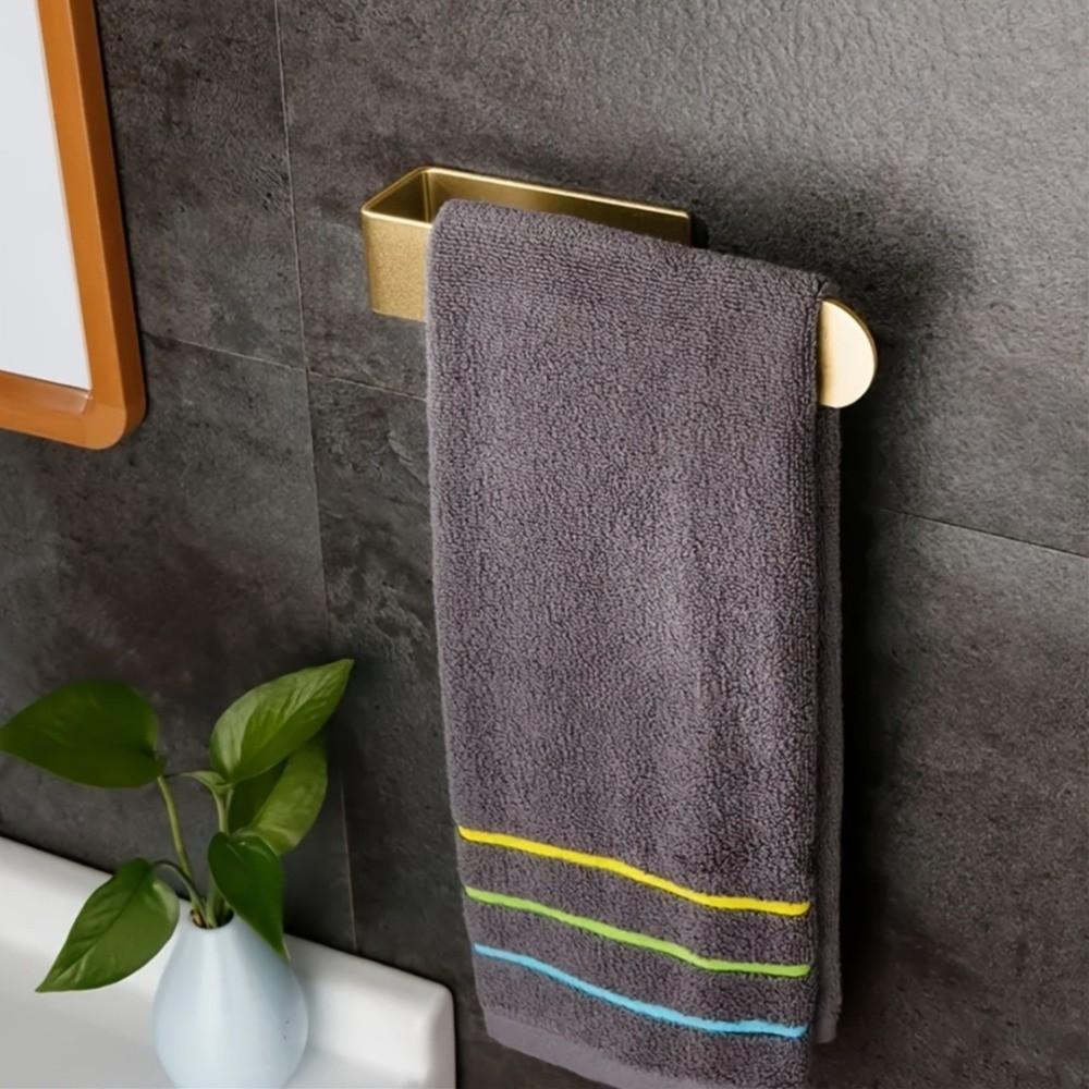 Single Rod Tissue Holder Self-adhesive Bath Towel Hanger Durable Towel Rack  Bathroom
