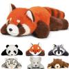 Homehalo stuffed animal red panda hugging pillow small cute fluffy weighted soothing comfortable sleeping interesting birthday gift celebration (30CM)
