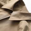 Women's European and American Style Lapel Single-Breasted Trench Coat - Workwear Inspired Fashion Jacket