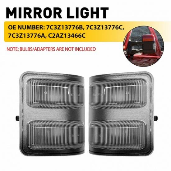 Side Mirror Signal Lights Housing Clear/Smoked/Amber Len For 2013-2014 Ford F150