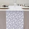 Polyester Christmas Tablecloth Snowflake Printed Table Cover Holiday Style Table Runner  Home Decor
