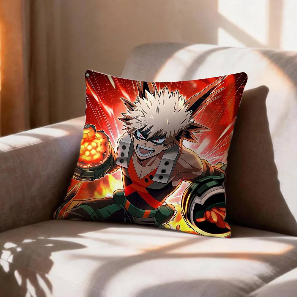 COOL Bakugo AAnime KKatsuki  Pillow Case Pattern Printed Pillowcase For Living Room Sofa Cushion Cover