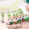 Cartoon Panda Schlüsselanhänger Acrylmaterialien 8er-Set Reizende Designs Tragbar für trendige Frauen Schlüssel- und Taschen-Dekoration