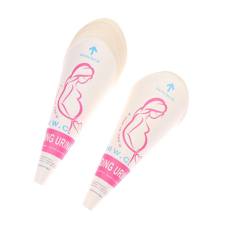 12Pcs Outdoor Travel Camping Portable Female Urinal Disposable Paper Urination Device Stand Up Pee Outdoor Toilet Women Urinal