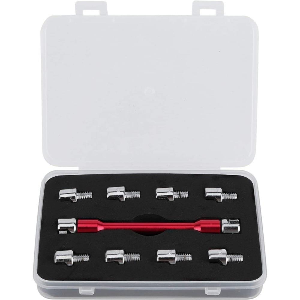 Adjustable Motorcycle Spoke Wrench - 5.0-6.8mm Steel Wire Tool for Wheel Spoke Adjustment, Maintenance & Tire Rim Repair