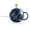1Set Creative Astronaut Cup Ceramic Beverage Mug Unique Planet Design Stable Bottom Heat Insulated Coffee Water Cup for Home Use