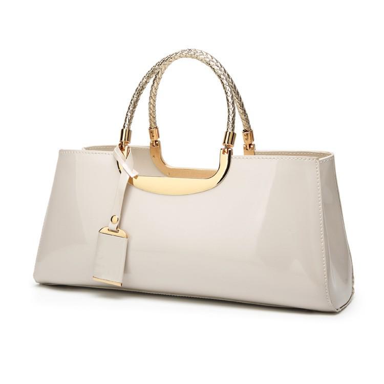 Kabelka z lakované kůže v korejském stylu - Módní letní všestranná crossbody taška přes rameno