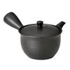 Japanese Tosai Morimasa Black Matakichi Thick Lined Teapot with Shelf Cutouts T96165360