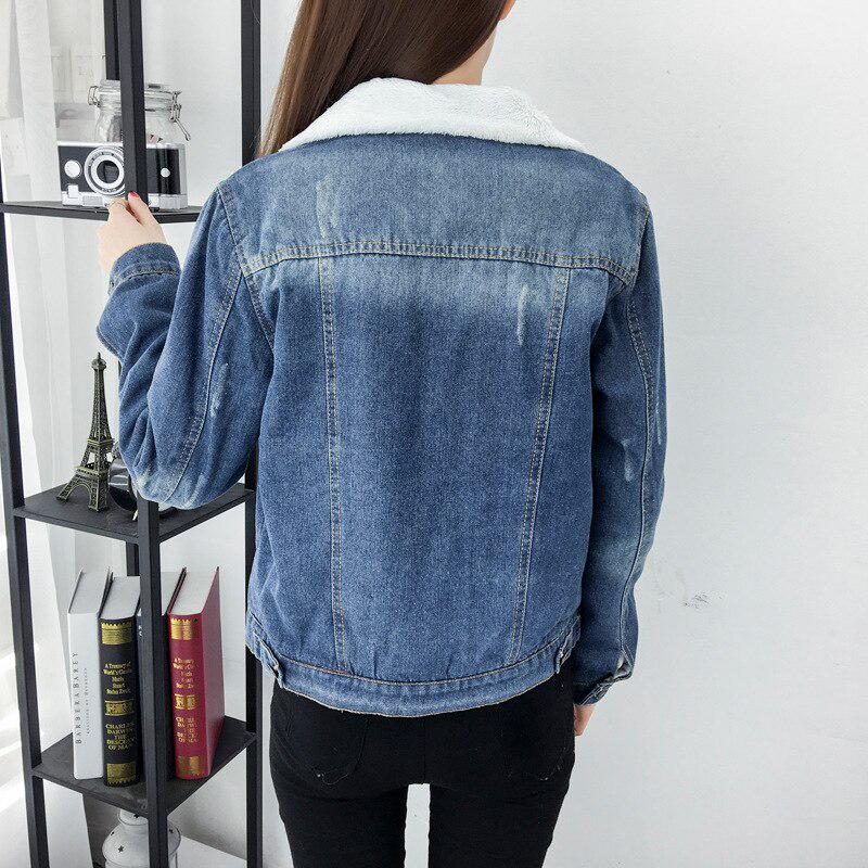 denim lambswool jacket