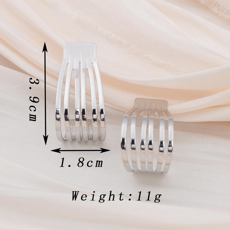 

Ретро Металлические Серьги-Подвески с Изгибом для Женщин Простые Геометрические Серьги-Капли с Вырезами Панк Вечеринка Циркон Золотистый Цвет