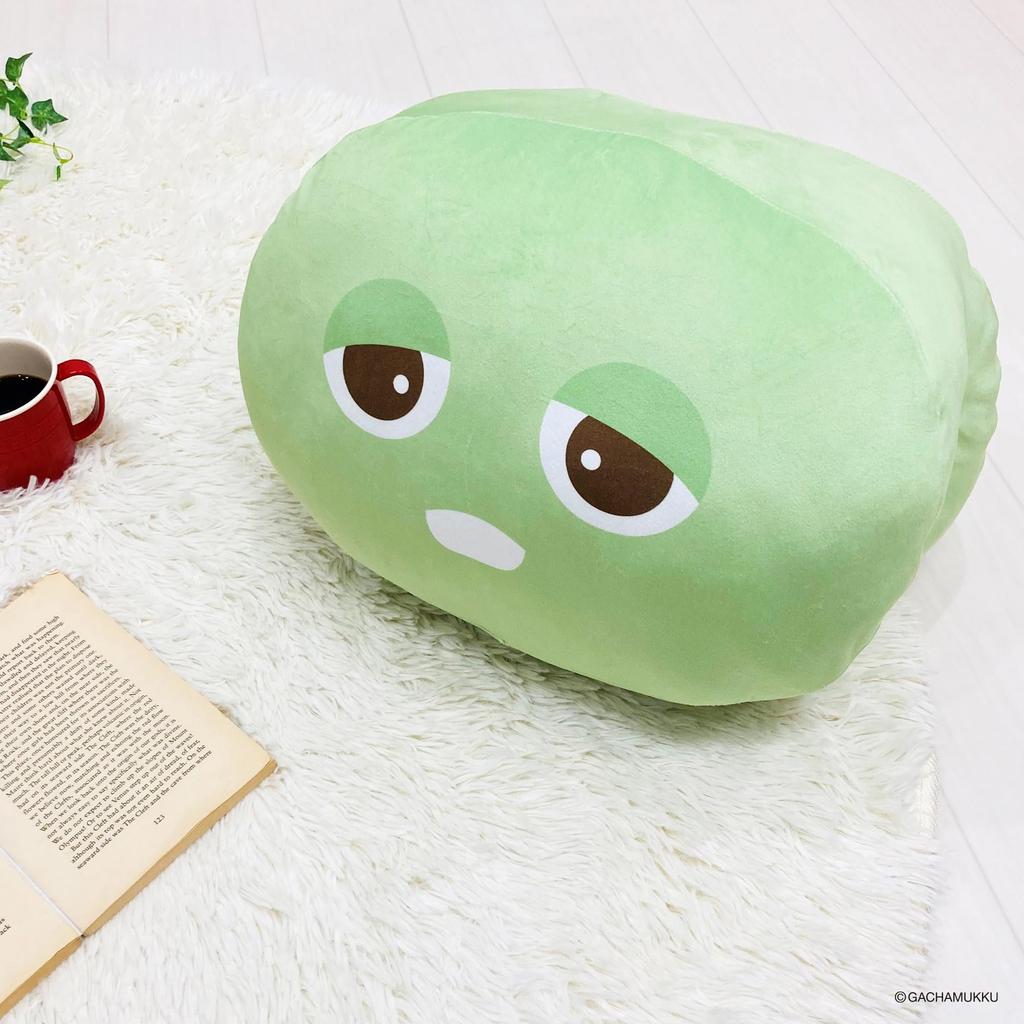 MORIPiLO Gachapin Mukku Gachapin Me Soft and Soft to the Plush Nap Morishita Makura & (Hug Cushion) Touch, Toy, Pillow, 38x25x26cm, Green, Character,