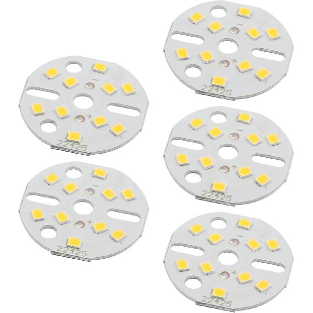 Othmro 5Pcs 1.22in Dia LED Chip Bulb Super Bright High Power 15-17V 3000K 2835 Aluminum LED Bulb Surface Mounted Device Light Beads Floodlight for
