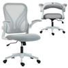 Office Chair, Ergonomic Mesh, Folding Backrest, Adjustable Armrests, 73 X 62 X 101-111 Cm, Grey