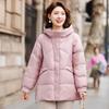 Pa Si Te Women's Hooded Mid-Length Down Jacket