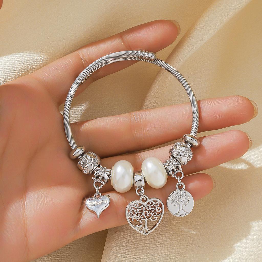 Style Bracelet Crystal Bracelet Beaded Bracelet Jewelry Dream Catcher Flower Love Woman