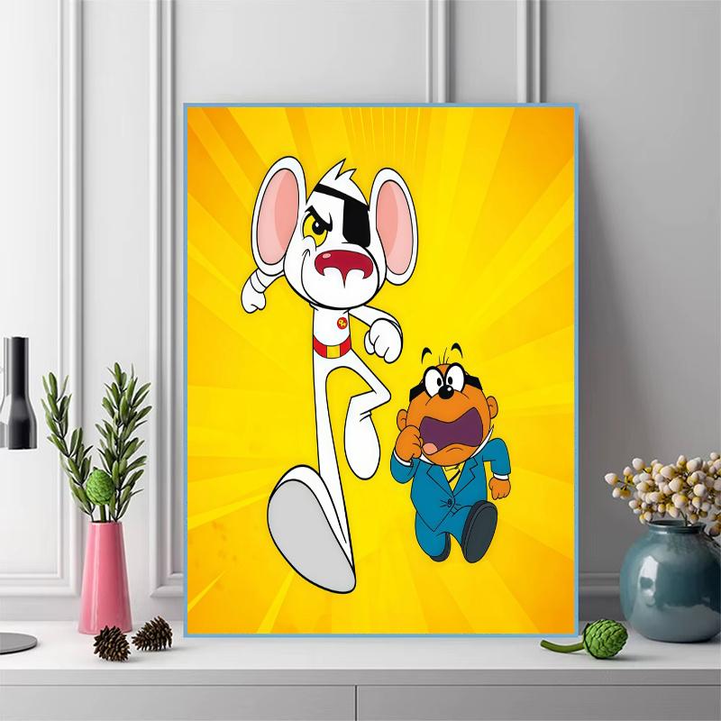 Danger Mouse 100% Round Full Drill 5D DIY Diamond Painting Embroidery Cross Stitch Rhinestone Décor