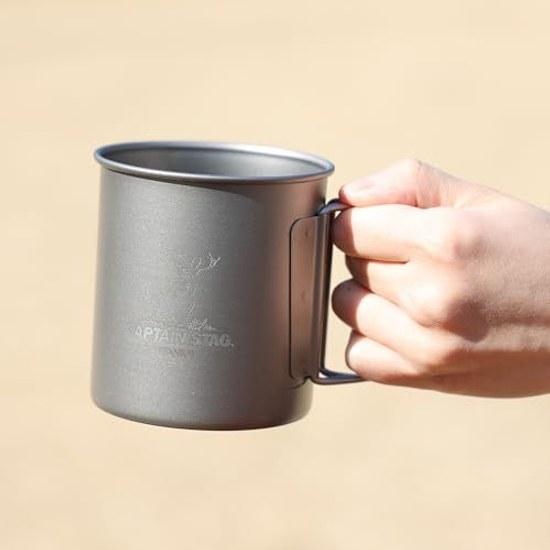 Captain Stag outdoor cup mug tumbler single double 220ml 300ml 450ml foldable handle lightweight titanium made Japan Tsubame Sanjo product