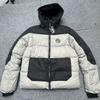 Winter Hooded Zip-Up Cotton Jacket Embroidered Letter Loose Fit Casual Streetwear Teens