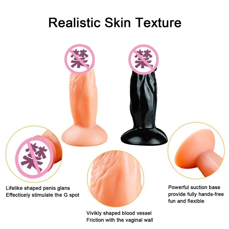 Weiblicher Dildo Sauger Simulation Falscher Mini Penis Vorne und Hinten Analplug Erwachsenen Sexprodukte