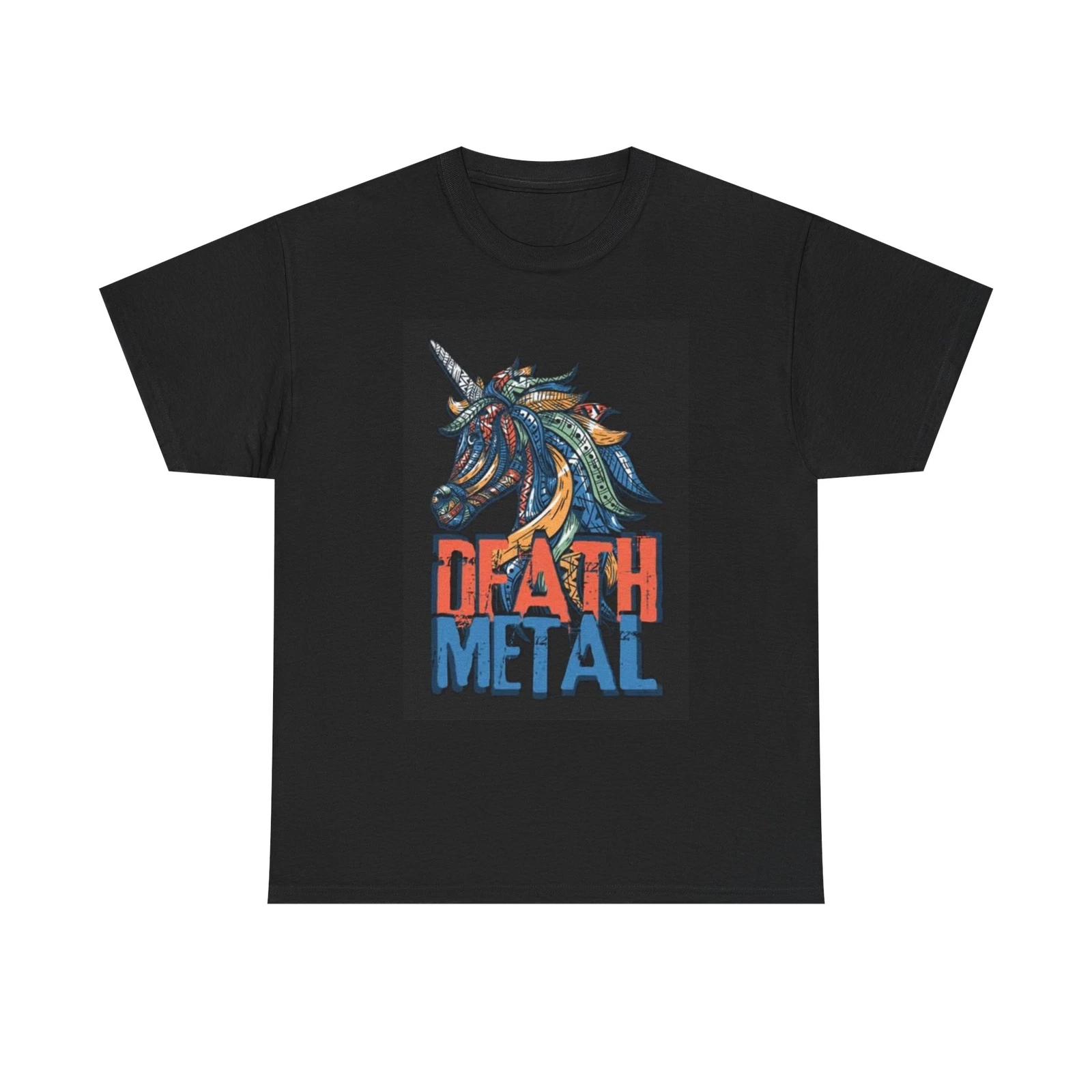 Men s and Women s T-shirts Death Metal Unicorn Graphic M